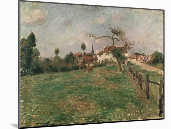 The Village of Eragny, 19th Century-Camille Pissarro-Mounted Giclee Print