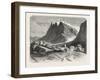 The Village of Grindelwald and the Glacier, Near the Wetterhorn. Switzerland, 1855,-null-Framed Giclee Print