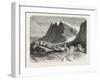 The Village of Grindelwald and the Glacier, Near the Wetterhorn. Switzerland, 1855,-null-Framed Giclee Print