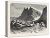 The Village of Grindelwald and the Glacier, Near the Wetterhorn. Switzerland, 1855,-null-Stretched Canvas