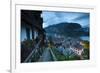 The Village of Hallstatt Illuminated at Dusk, Hallstattersee, Oberosterreich (Upper Austria)-Doug Pearson-Framed Photographic Print