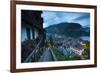 The Village of Hallstatt Illuminated at Dusk, Hallstattersee, Oberosterreich (Upper Austria)-Doug Pearson-Framed Photographic Print