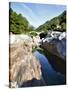 The Village of Lavertezzo on Verzasca River, Canton Tessin, Switzerland, Europe-Angelo Cavalli-Stretched Canvas