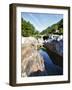 The Village of Lavertezzo on Verzasca River, Canton Tessin, Switzerland, Europe-Angelo Cavalli-Framed Photographic Print