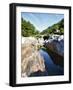 The Village of Lavertezzo on Verzasca River, Canton Tessin, Switzerland, Europe-Angelo Cavalli-Framed Photographic Print