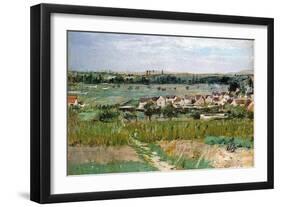 The Village of Maurecourt, 1873-Morisot-Framed Giclee Print