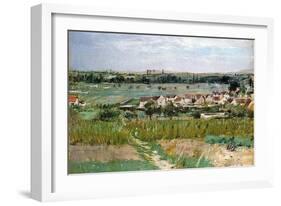 The Village of Maurecourt, 1873-Morisot-Framed Giclee Print