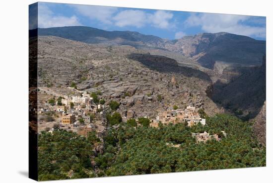 The Village of Misfat Al Abriyeen, Oman, Middle East-Sergio Pitamitz-Stretched Canvas