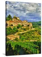 The Village of Montefioralle Overlooks the Tuscan Hills around Greve, Tuscany, Italy-Richard Duval-Stretched Canvas