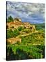 The Village of Montefioralle Overlooks the Tuscan Hills around Greve, Tuscany, Italy-Richard Duval-Stretched Canvas