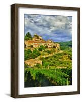 The Village of Montefioralle Overlooks the Tuscan Hills around Greve, Tuscany, Italy-Richard Duval-Framed Photographic Print