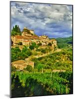 The Village of Montefioralle Overlooks the Tuscan Hills around Greve, Tuscany, Italy-Richard Duval-Mounted Photographic Print