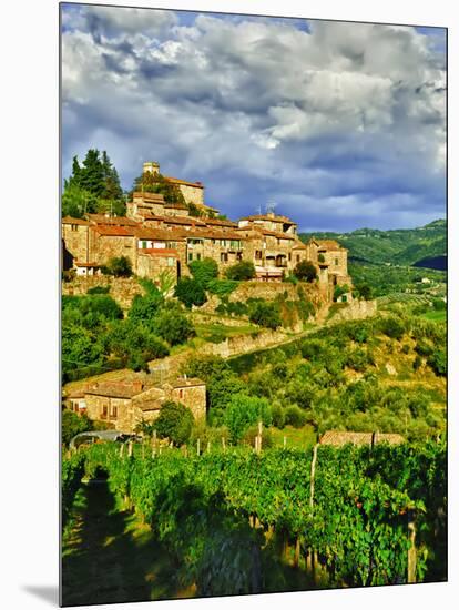 The Village of Montefioralle Overlooks the Tuscan Hills around Greve, Tuscany, Italy-Richard Duval-Mounted Photographic Print