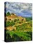 The Village of Montefioralle Overlooks the Tuscan Hills around Greve, Tuscany, Italy-Richard Duval-Stretched Canvas