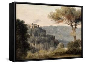 The Village of Nemi, Late 18th-Early 19th Century-Pierre Henri de Valenciennes-Framed Stretched Canvas