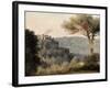 The Village of Nemi, Late 18th-Early 19th Century-Pierre Henri de Valenciennes-Framed Giclee Print