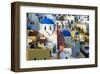 The village of Oia by day-null-Framed Art Print