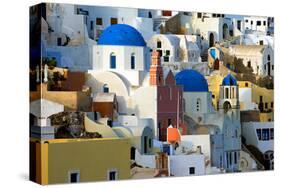 The village of Oia by day-null-Stretched Canvas