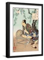 The Village of the Shi Clan on a Moonlit Night-Yoshitoshi Tsukioka-Framed Giclee Print