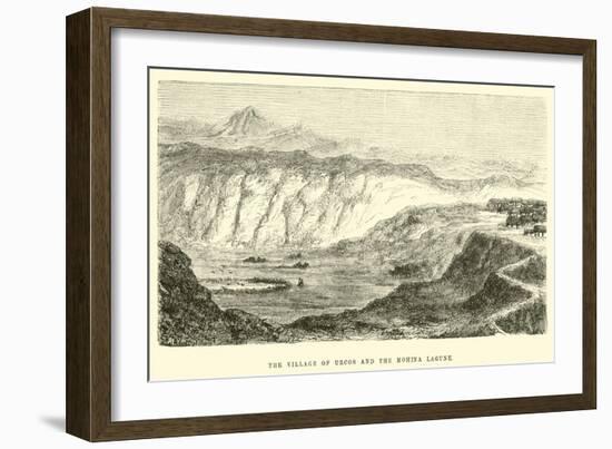 The Village of Urcos and the Mohina Lagune-Édouard Riou-Framed Giclee Print