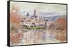 The Village of Vetheuil, c.1881-Claude Monet-Framed Stretched Canvas