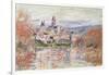 The Village of Vetheuil, c.1881-Claude Monet-Framed Giclee Print