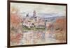 The Village of Vetheuil, c.1881-Claude Monet-Framed Giclee Print