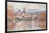 The Village of Vetheuil, c.1881-Claude Monet-Framed Giclee Print