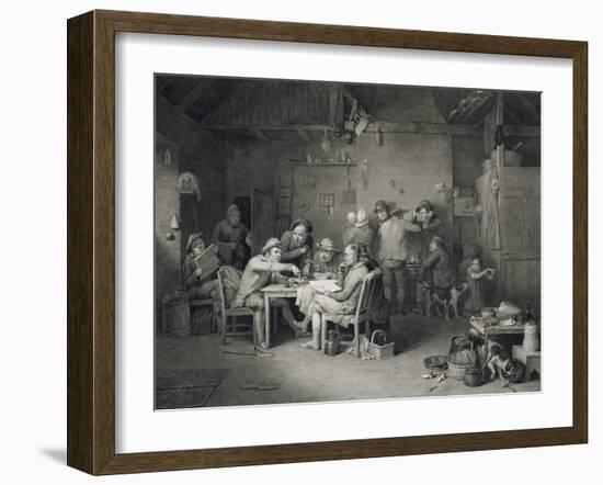 The Village Politicians, Engraved by Abraham Raimbach (1784-1868), 1814 (Engraving)-Sir David Wilkie-Framed Giclee Print