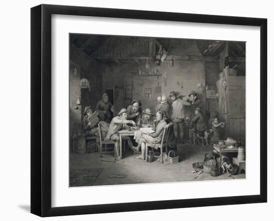 The Village Politicians, Engraved by Abraham Raimbach (1784-1868), 1814 (Engraving)-Sir David Wilkie-Framed Giclee Print