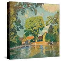 'The Village Pond, Upton Grey', c1914-Emile Claus-Stretched Canvas