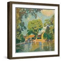 'The Village Pond, Upton Grey', c1914-Emile Claus-Framed Giclee Print