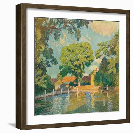 'The Village Pond, Upton Grey', c1914-Emile Claus-Framed Giclee Print