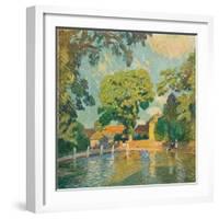 'The Village Pond, Upton Grey', c1914-Emile Claus-Framed Giclee Print