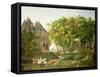 The Village Pond-Dutch School-Framed Stretched Canvas