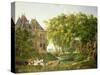 The Village Pond-Dutch School-Stretched Canvas