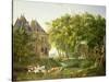 The Village Pond-Dutch School-Stretched Canvas