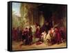 The Village Post Office-Frederick Goodall-Framed Stretched Canvas