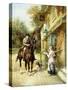 The Village Postman-Heywood Hardy-Stretched Canvas