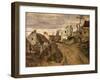 The Village Road, Auvers, c.1872-73-Paul Cézanne-Framed Giclee Print