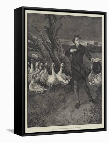 The Village Roscius Rehearsing for Private Theatricals-William Weekes-Framed Stretched Canvas