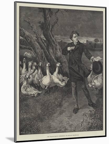 The Village Roscius Rehearsing for Private Theatricals-William Weekes-Mounted Giclee Print