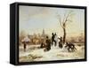 The Village Snowman, 1853-Wilhelm Alexander Meyerheim-Framed Stretched Canvas