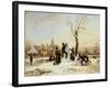 The Village Snowman-Wilhelm Alexander Meyerheim-Framed Giclee Print