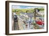 The Village Station-Trevor Mitchell-Framed Giclee Print