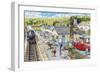 The Village Station-Trevor Mitchell-Framed Giclee Print