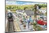 The Village Station-Trevor Mitchell-Mounted Giclee Print