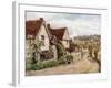 The Village Street, Kersey, Suffolk-Alfred Robert Quinton-Framed Giclee Print