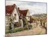 The Village Street, Kersey, Suffolk-Alfred Robert Quinton-Mounted Giclee Print