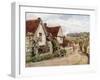 The Village Street, Kersey, Suffolk-Alfred Robert Quinton-Framed Giclee Print